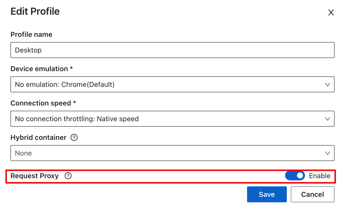 enable request proxy