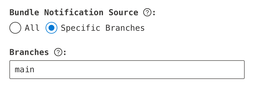 specific branch notification
